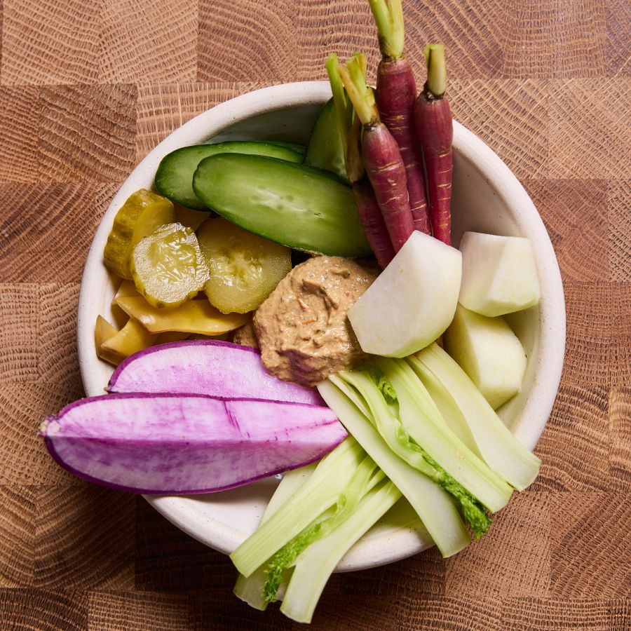 Crudites & Green Garlic Tahini Dip