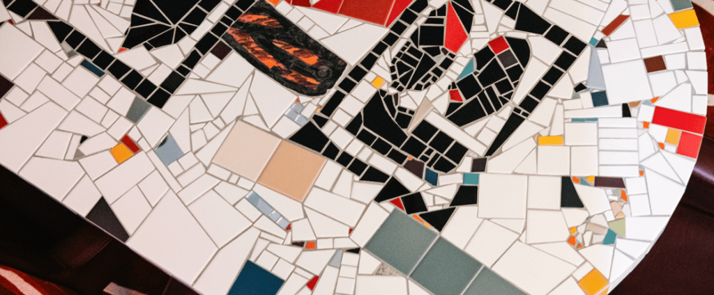 Table art by Rashid Johnson