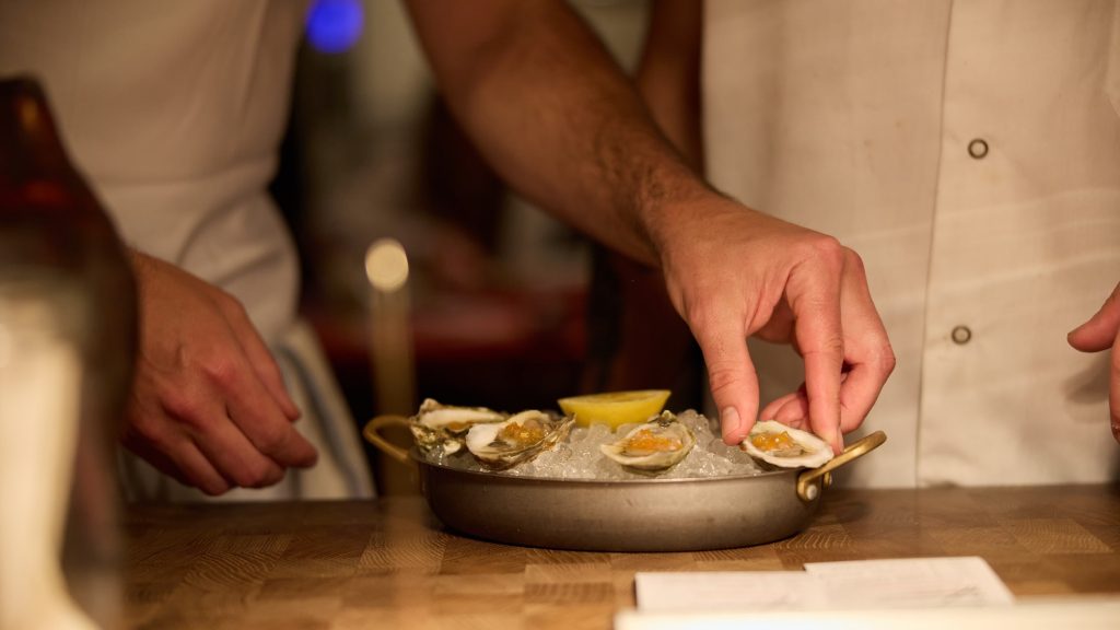 Plating Wellfleet Oysters