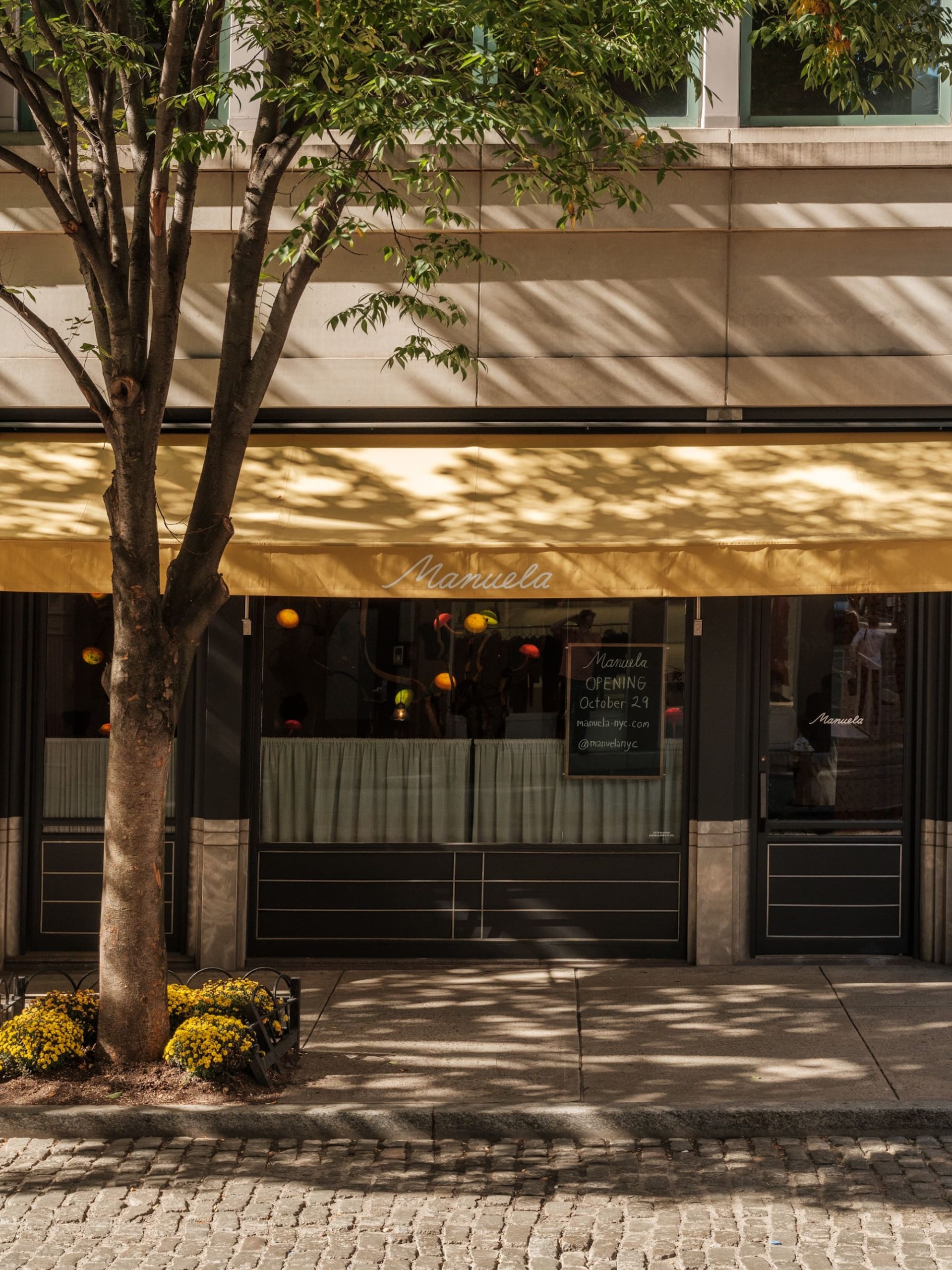 The Manuela Exterior in the dappled sun