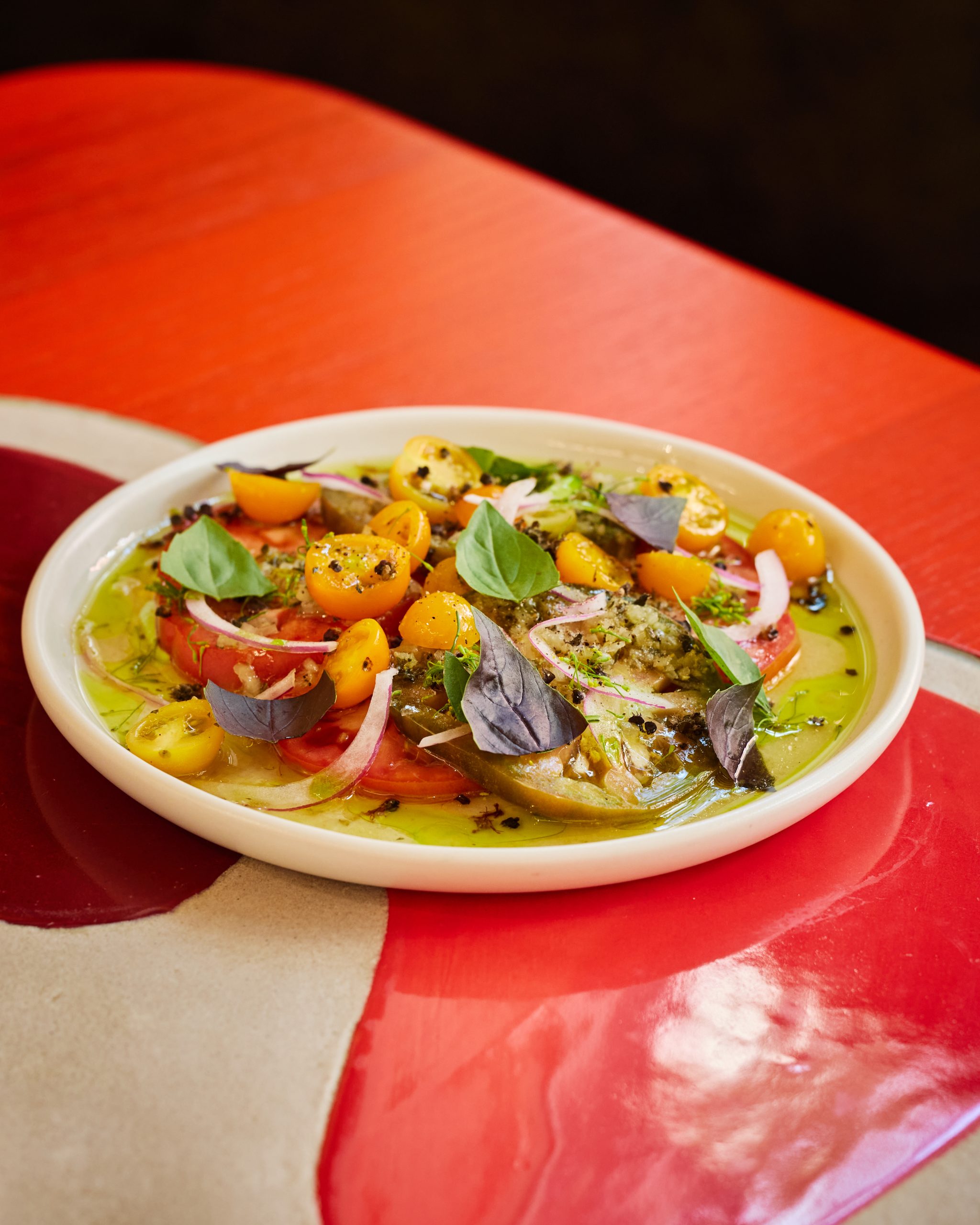 Manuela NYC heirloom tomato dish