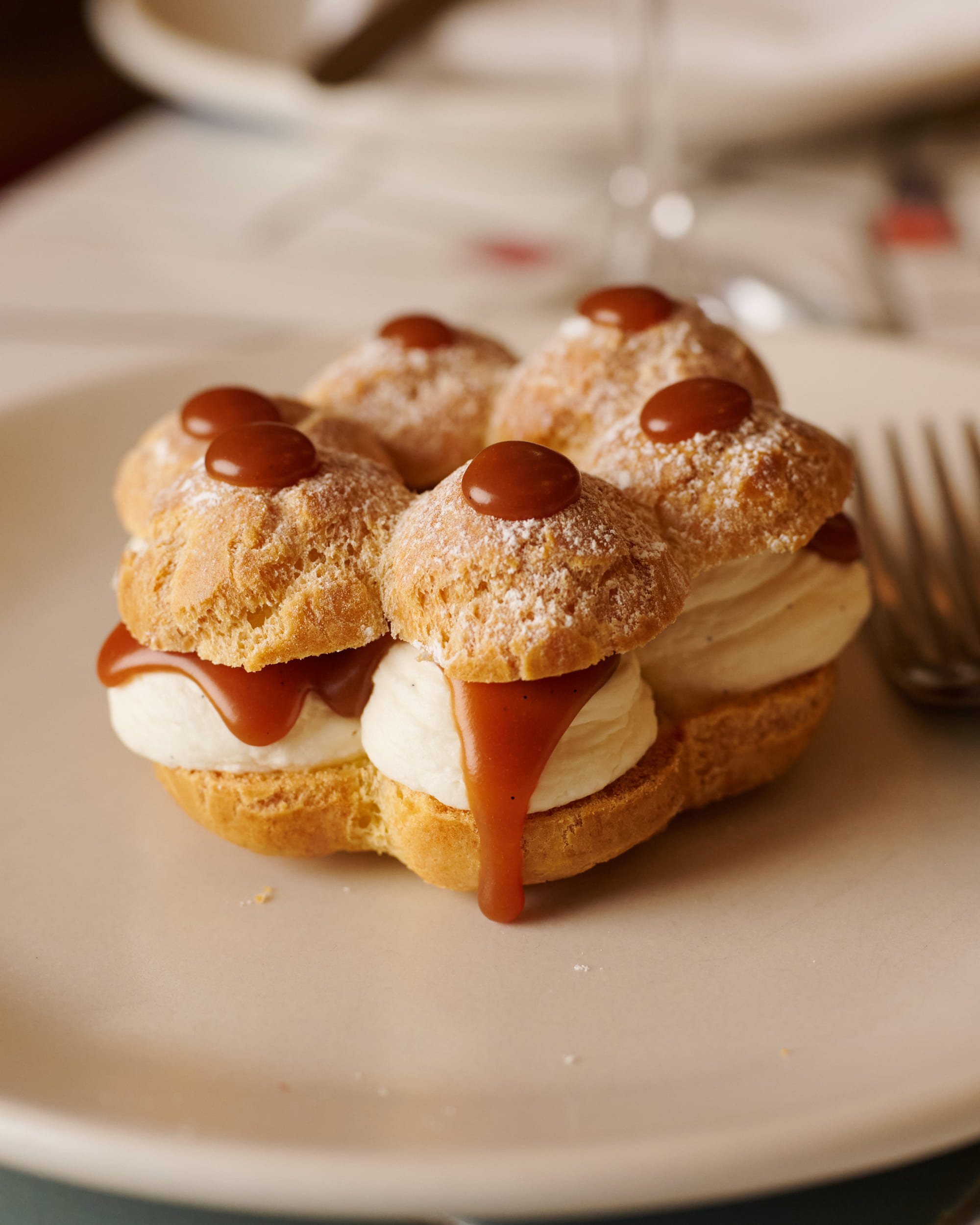 Paris Brest dessert close up image for Restaurant Week Menu