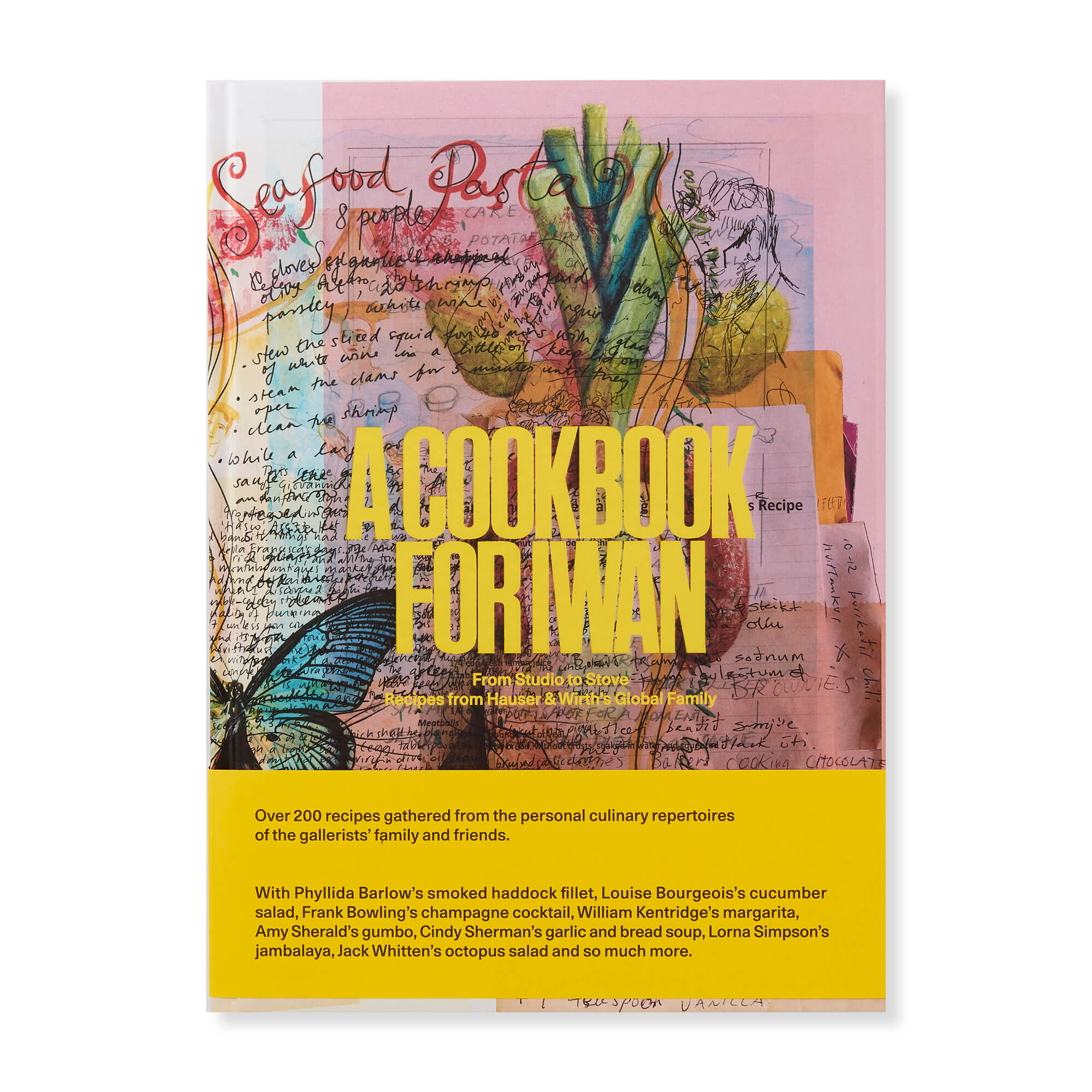 Front on product shot of a cookbook called a cookbook for Iwan
