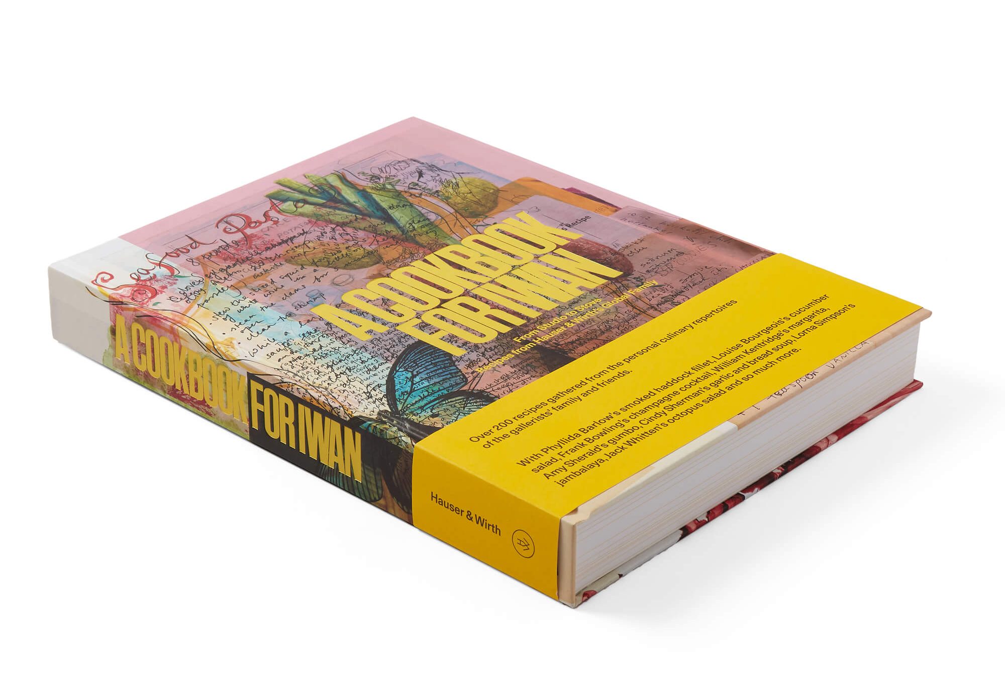A product shot of a cookbook lying flat